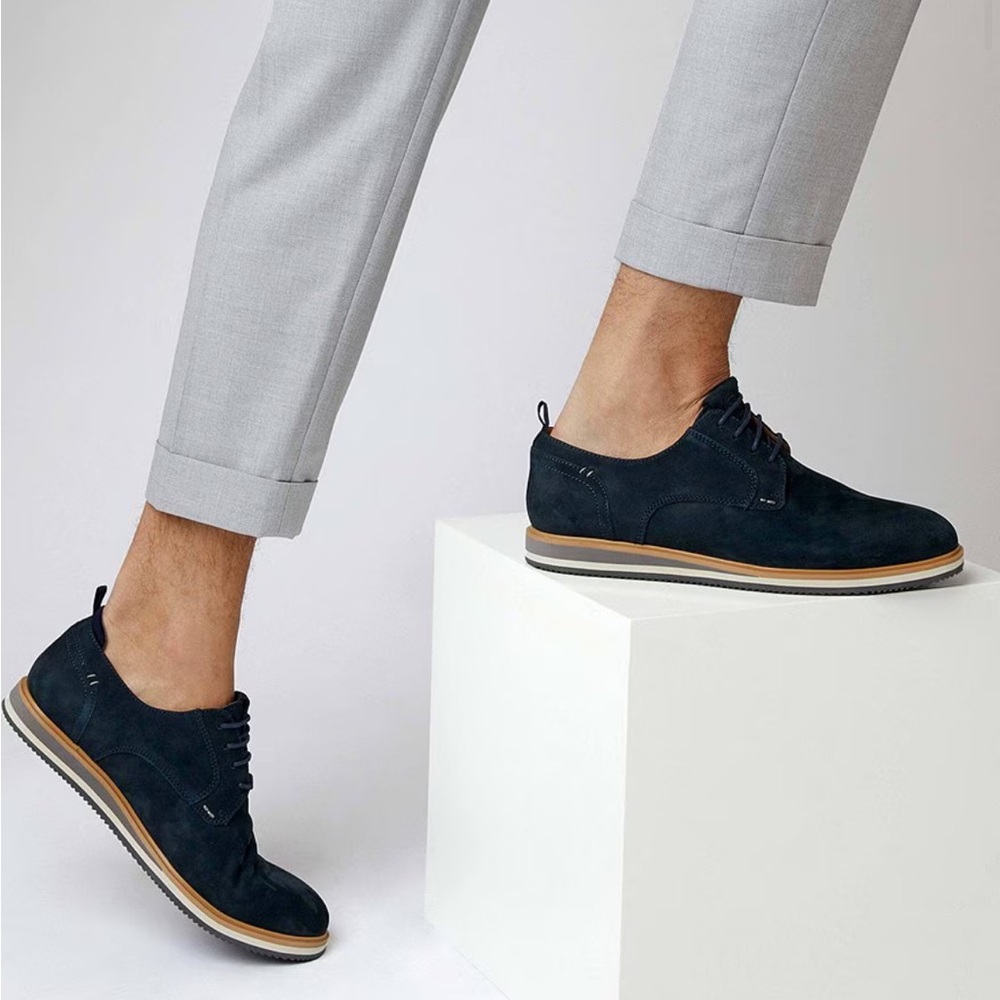 Men's Bucatini Derby Nubuck Oxfords
